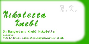 nikoletta knebl business card
